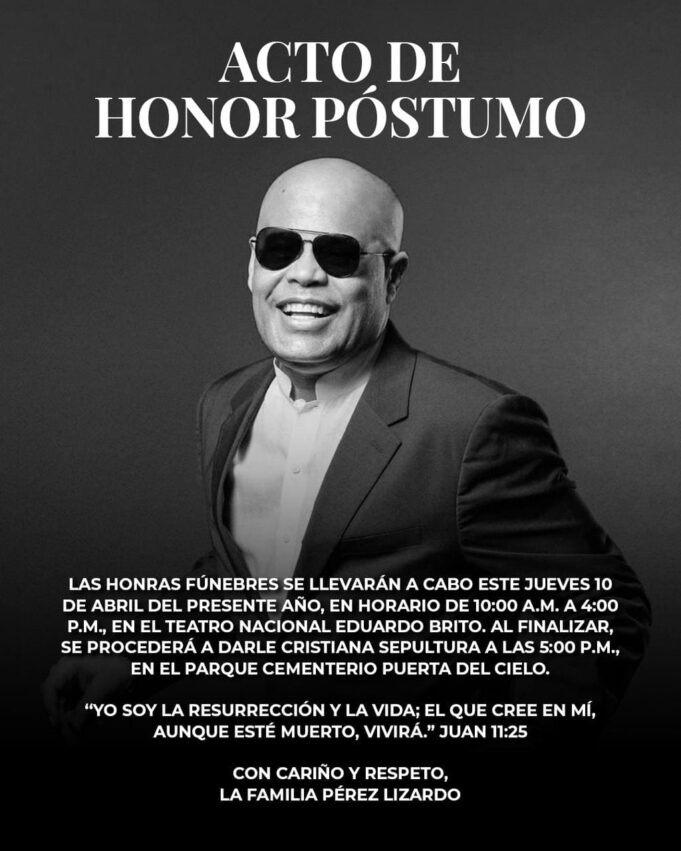 Acto de honor póstumo en memoria de Rubby Pérez