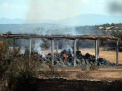 Incendio de Lleida: los Bomberos mantienen una veintena de vehículos tras controlar el fuego