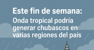 Este fin de semana: Onda tropical podría generar chubascos en varias regiones del país