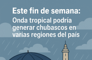 Este fin de semana: Onda tropical podría generar chubascos en varias regiones del país