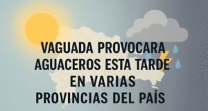Vaguada provocará aguaceros esta tarde en varias provincias del país
