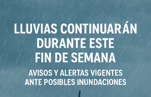 Lluvias continuarán durante este fin de semana en varios poblados del país