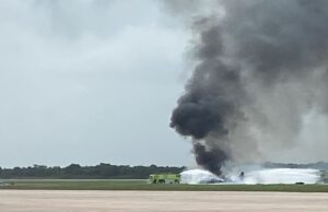 Aeronave se accidenta en el Aeropuerto de La Romana