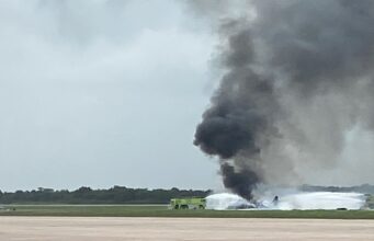 Aeronave se accidenta en el Aeropuerto de La Romana