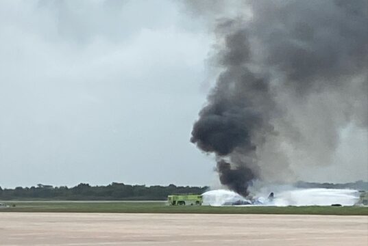Aeronave se accidenta en el Aeropuerto de La Romana