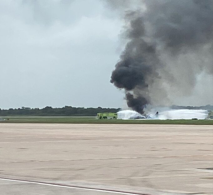 Aeronave se accidenta en el Aeropuerto de La Romana